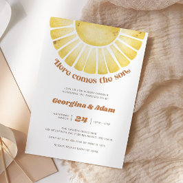Sunshine hier komt het Baby shower van Son Boho Kaart