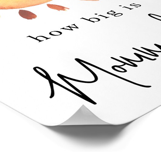 Sunshine Hoe groot is mama's buik Poster (Hoek)