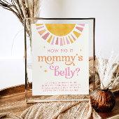 Sunshine Hoe groot is mama's buik spel teken Poster