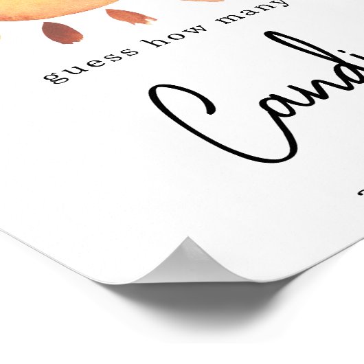 Sunshine Hoeveel snoepjes Poster (Hoek)