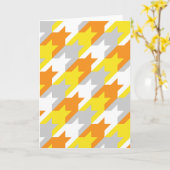 Sunshine Houndstooth Kaart (Gele Bloem)