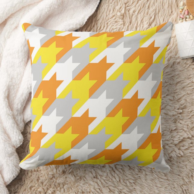 Sunshine Houndstooth Kussen (Deken)