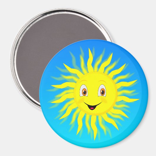 Sunshine in Blue Sky Magneet (Voorkant / Achterkant)