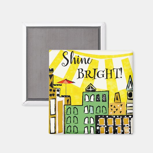 SUNSHINE IN DE STAD Magnet (Voorkant / Achterkant)
