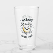 Sunshine in mijn gedachten glas (Voorkant)