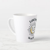 Sunshine in mijn gedachten latte mok (Linkerhoek)