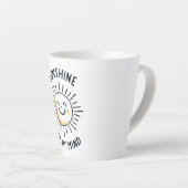 Sunshine in mijn gedachten latte mok (Rechterhoek)
