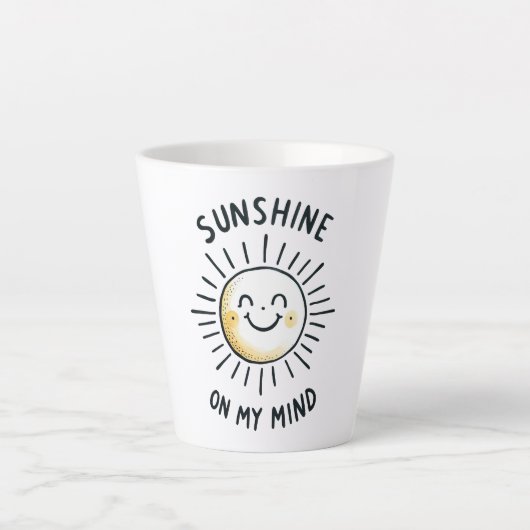 Sunshine in mijn gedachten latte mok (Voorkant)