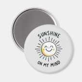 Sunshine in mijn gedachten magneet (Voorkant / Achterkant)