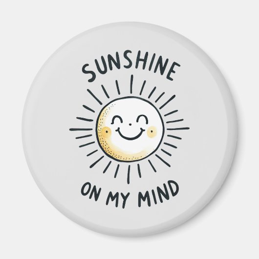 Sunshine in mijn gedachten magneet (Voorkant)