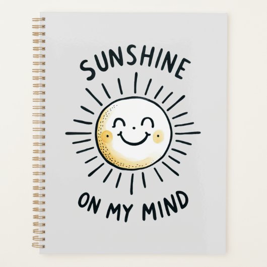 Sunshine in mijn gedachten planner (Voorkant)