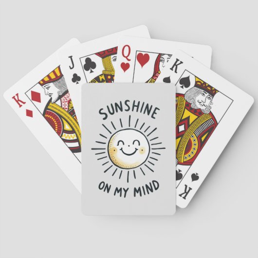 Sunshine in mijn gedachten pokerkaarten (Achterkant)
