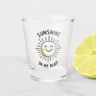 Sunshine in mijn gedachten shot glas