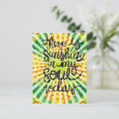 Sunshine in mijn ziel Today Digital Art Briefkaart (Staand voorkant)