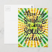 Sunshine in mijn ziel Today Digital Art Briefkaart (Voorkant / Achterkant)