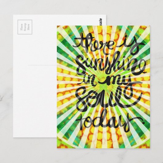 Sunshine in mijn ziel Today Digital Art Briefkaart (Voorkant / Achterkant)