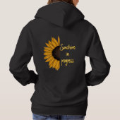 Sunshine in Progress – Cute Half Sunflower Women’s Hoodie (Achterkant)