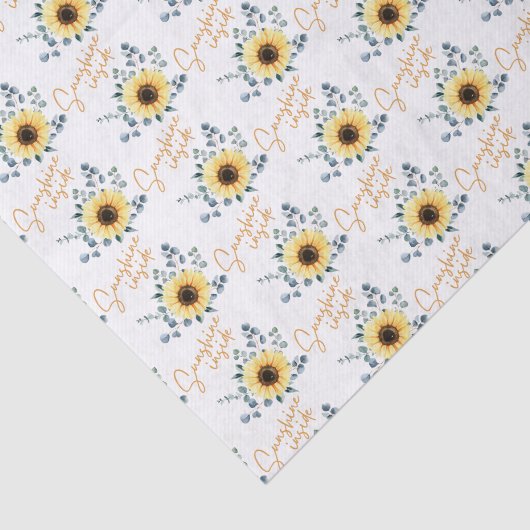 Sunshine Inside Sunflower Weefpapier Tissuepapier (Detail)