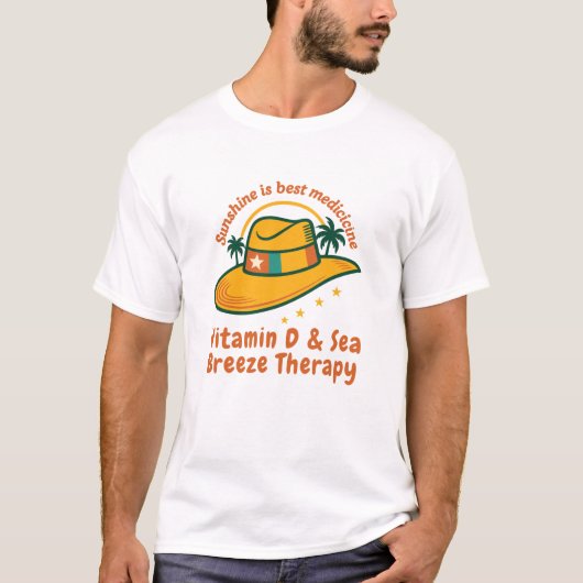 Sunshine is Best Medicine | Vitamin D & Sea Breeze T-shirt (Voorkant)