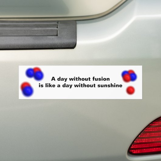 Sunshine is kernfusie in actie bumpersticker (Op auto)