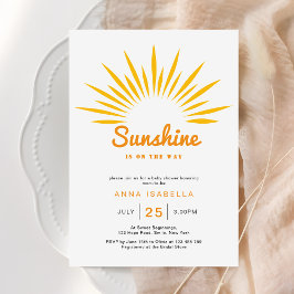 Sunshine is onderweg naar Boho Baby shower Invitat Kaart