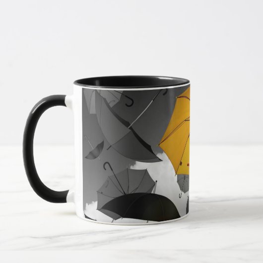 Sunshine is onderweg, paraplu avalanche mok (Links)