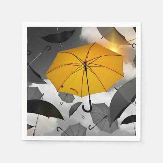 Sunshine is onderweg, paraplu avalanche servet (Voorkant)