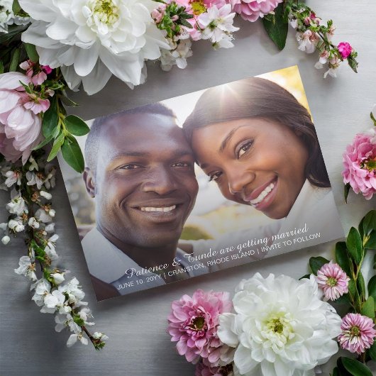 Sunshine Joy Foto Bruiloft Save the Date Briefkaart