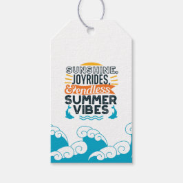Sunshine & Joyrides - Eindeloze zomer vibes citaat Cadeaulabel