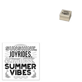 Sunshine & Joyrides - Eindeloze zomer vibes citaat Rubberstempel