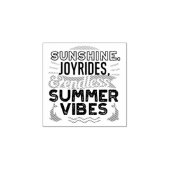 Sunshine & Joyrides - Eindeloze zomer vibes citaat Rubberstempel (Afrduk)