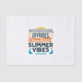 Sunshine & Joyrides - Eindeloze zomer vibes citaat Tissuepapier