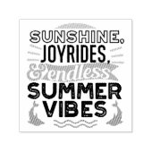 Sunshine & Joyrides - Eindeloze zomer vibes citaat Zelfinktende Stempel (Design)