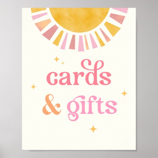 Sunshine Kaarten & Geschenken Teken Poster (Voorkant)