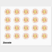 Sunshine. Kaartenlabel Prayer Ronde Sticker (Vel)