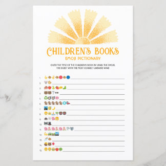 Sunshine kinderboeken emoji pictionary spel
