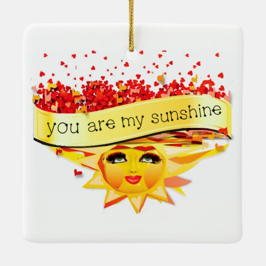 SUNSHINE KISSES KERAMISCH ORNAMENT (Achterkant)