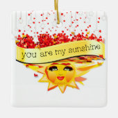 SUNSHINE KISSES KERAMISCH ORNAMENT (Voorkant)