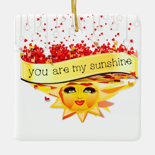 SUNSHINE KISSES KERAMISCH ORNAMENT (Voorkant)