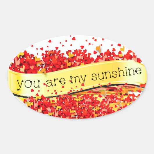 SUNSHINE KISSES OVALE STICKER (Voorkant)