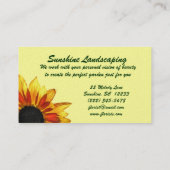 Sunshine Landscaping Visitekaartje (Achterkant)