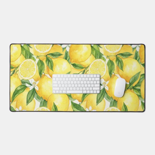 Sunshine Lemon Blossom Bureaumat (Keyboard & Muis)