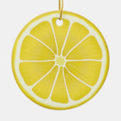 Sunshine Lemon Holiday Joy Keramisch Ornament (Voorkant)