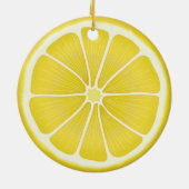Sunshine Lemon Holiday Joy Keramisch Ornament (Achterkant)