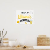 Sunshine Lemonade and Fun Birthday Party Welcome Poster (Keuken)