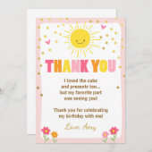 Sunshine Lemonade Birthday Hartelijk dank Bedankkaart (Voorkant / Achterkant)