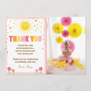 Sunshine Lemonade Birthday Hartelijk dank Bedankkaart