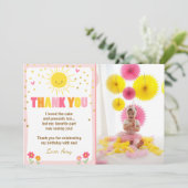 Sunshine Lemonade Birthday Hartelijk dank Bedankkaart (Staand voorkant)