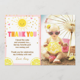 Sunshine Lemonade Birthday Hartelijk dank Kaart