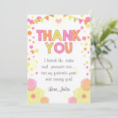 Sunshine Lemonade Birthday Hartelijk dank voor mei Bedankkaart (Staand voorkant)